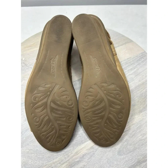 Earth Cascade Camel Tan Laser Cut Open Toe Leather Sandals Women’s Sz 9D - Picture 9 of 9